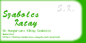 szabolcs katay business card