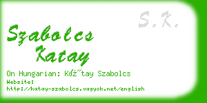 szabolcs katay business card